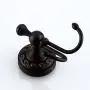 YoungE Black Oil Rubbed Bronze Bathroom Robe Towel Hook,Double Towel Hooks Wall Mounted Clothes Hanger Brass Carved