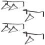 brightmaison Wall Mounted Adjustable Durable Steel Clothes Rack ? Set of 4 ? Drying and Hanging Closet Bar Rail Organizer (Black)