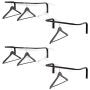 brightmaison Wall Mounted Adjustable Durable Steel Clothes Rack ? Set of 4 ? Drying and Hanging Closet Bar Rail Organizer (Black)