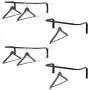 brightmaison Wall Mounted Adjustable Durable Steel Clothes Rack ? Set of 4 ? Drying and Hanging Closet Bar Rail Organizer (Black) brightmaison Wall Mounted Adjustable Durable Steel Clothes Rack ? Set of 4 ? Drying and Hanging Closet Bar Rail Organizer (Black)