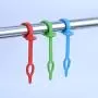 ZLMC 4 PCS Portable Household Wind-Proof Buckle Plastic Silicone Hook, Clothes Hanger Fixed Hook, Clothes Drying Rope Non-Slip Fixed Buckle