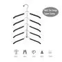 YUREN Friction Blouse Tree Hangers Coat Hangers Organizer -- 5 layers coats hanger (pack of 3)