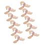 joyMerit 10 Pcs Sweet Swan Shape Pink Bow Wooden Coat Hanger Adults Kids Baby Coat Clothes Garment Suit Shirt Trouser Wood Hook Hanger