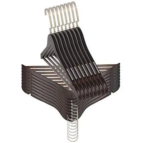 High-Grade Wooden Suit Hangers 16 Pack with Non Slip Pants Bar - Smooth Finish Solid Wood Coat Hanger with 360° Swivel Hook and Precisely Cut Notches for Camisole, Jacket, Pant, Dress Clothes Hangers High-Grade Wooden Suit Hangers 16 Pack with Non Slip Pants Bar - Smooth Finish Solid Wood Coat Hanger with 360° Swivel Hook and Precisely Cut Notches for Camisole, Jacket, Pant, Dress Clothes Hangers