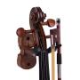 Kalaok Wall Mount Violin Fiddle Viola Hanger Hook Keeper with Bow Holder Rubber Cushion Wood Base