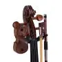 Kalaok Wall Mount Violin Fiddle Viola Hanger Hook Keeper with Bow Holder Rubber Cushion Wood Base