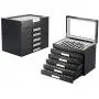 60 Piece Black Ebony Wood Pen Display Case Storage and Fountain Pen Collector Organizer Boxes with Glass Window Six Level Display Case with Drawers 60 Piece Black Ebony Wood Pen Display Case Storage and Fountain Pen Collector Organizer Boxes with Glass Window Six Level Display Case with Drawers