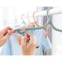 Studyset Portable Folding Travel Hanger Detachable Clips Foldable Non-Slip Clothes Hanger Beige with Clips