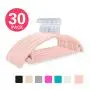 Premium Velvet Hangers (Pack of 30) Heavyduty- Non Slip No Shoulder Bump Suit Hangers - Chrome Hooks,Space Saving Clothes Hangers,Rounded Hangers for Coat,Sweater,Jackets,Pants,Shirt (Blush Pink/Rose) Premium Velvet Hangers (Pack of 30) Heavyduty- Non Slip No Shoulder Bump Suit Hangers - Chrome Hooks,Space Saving Clothes Hangers,Rounded Hangers for Coat,Sweater,Jackets,Pants,Shirt (Blush Pink/Rose)