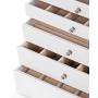 SONGMICS Jewelry Box, 8-Layer Large Jewelry Case, Ideal for Necklaces, Earrings, Sunglasses, Bracelets, Watches, White UJBC11WT