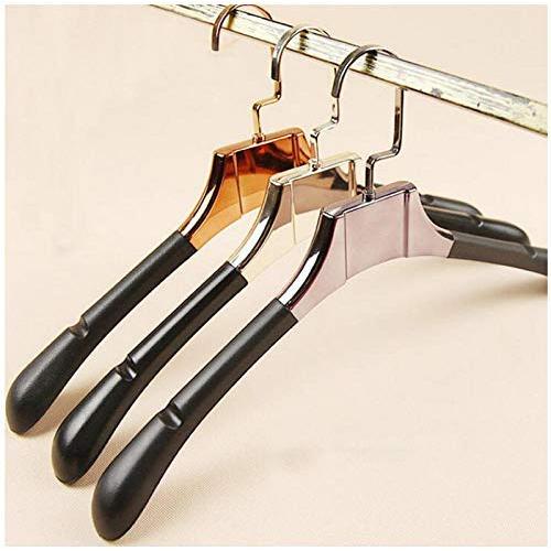 DNJKSA Hanger High Grade Leather Padded Plastic Hanger for Clothes,Mans Style,Square Top (10 Pieces/lot)(Random Color)