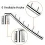 Bosszi 2-Pack Wall Mounted Folding Clothes Hanger Rack, Stainless Steel Clothes Hooks with Swing Arm Holder Space Saving Clothing Hanging System Closet Storage Organizer Heavy Duty Drying Rack