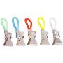 Mkcether 5 Pcs Towel Hanging Clips,Kitchen Towels Clip, Tea Towel Holder Clips,Cloth Hook Clip Hangers for Home Kitchen Bathroom Cupboards Hanging Towels Durable,Multi Coloured