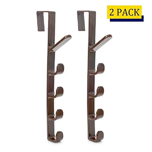 Home-Organizer Tech 5 Layers Over The Door Hook Organizer Rack Hanger Backpack Handbag Door Hook, Pack of 2 Home-Organizer Tech 5 Layers Over The Door Hook Organizer Rack Hanger Backpack Handbag Door Hook, Pack of 2