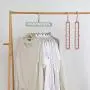TUU Creative Clothes Hanger | 9 Hole Towel Hook | Closet Organizer | Plastic Storage Rack | Practical Finishing Frame | 360° Rotate | Extendable | Space Saving (Multi)