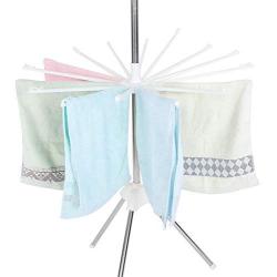 Wakects Stainless Steel Clothes Drying Rack, Collapsible Portable Tripod Clothes Hanger Garment Tree for Hanging Laundry, Towels, Socks