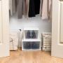 IRIS USA NSSB-W Front Entry Stacking Shoe Box, Wide, White, 6 Pack
