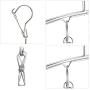 Hamek 3 Pack Stainless Steel Clothes Drying Rack 10 Clips Metal Clothespins, Portable Laundry Drying Rack Clothes Hanger