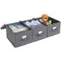 SONGMICS Set of 3 Foldable Storage Boxes with Lids, Fabric Cubes with Label Holders, Storage Bins Organiser, 11.8 SONGMICS Set of 3 Foldable Storage Boxes with Lids, Fabric Cubes with Label Holders, Storage Bins Organiser, 11.8