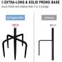 Artigarden Outdoor Shepherd Hooks 76 inch Tall for Bird Feeder (2 Packs), Adjustable Metal Garden Poles for Hanging Plants Solar Light Lantern, Bright Black