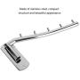 Wall Mounted Foldable Clothes Hanger Rack Coat Hook with Swing Arm Bathroom Towel Bar Drying Storage Organizer for Bedrooms Laundry Rooms Bathrooms Stainless Steel