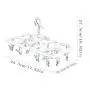 HJYPYJ Magic Hanger,360?? Rotate Multi-Clip Folding Hanger,Wet and Dry Dual-Use PP Space-Saving Organizer Hangers, Strong Bearing Capacity/Gray / 5 pcs