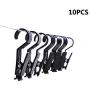 Vpang Super Strong Black Plastic Clever Clips Laundry Hooks Clothes Pins Hanging Clips for Home Office Workshop Travel, Pack of 10