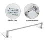 NearMoon Self Adhesive 16-Inch Bathroom Towel Bar- Brushed Nickel Stainless Steel Bath Wall Shelf Rack Hanging Towel Stick On Sticky Hanger Contemporary Style，NO Drilling