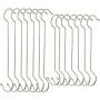 Maydahui 14PCS Extra Long S Shaped Hooks(7PCS 16 inch+7PCS 12 inch) Plant Hanging Hooks Stainless Steel Silver Hanger for Kitchenware Pergola Bird Feeder Flower Basket Indoor Outdoor Uses