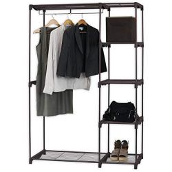 Simple Houseware Freestanding Clothes Garment Organizer Closet, Bronze (Renewed)