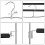 SONGMICS 3 Pack Pants Hangers, Space-Saving Multi-Bar Metal Pants Hangers, Stable with Non-Slip Padding, Swing Arms for 5 Jeans Each, Suit Pants, Scarves, Ties UCRI041BK SONGMICS 3 Pack Pants Hangers, Space-Saving Multi-Bar Metal Pants Hangers, Stable with Non-Slip Padding, Swing Arms for 5 Jeans Each, Suit Pants, Scarves, Ties UCRI041BK
