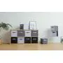 YueYue Foldable Cloth Storage Cube Basket Bins Organizer,2 Pack Fabric Storage Bins,Open Home Fabric Boxes Great for Home&Office Gray 12 x12 x13