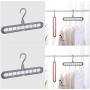 10pcs Random Color New Space Saver Saving Wonder Metal Magic Hanger Clothes Closet Organize Hook