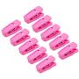 JETEHO 30Pcs Plastic Baby Hanger Clips, Slim-line Finger Clips Set for Clothes Hanger or Velvet Hanger (Pink)