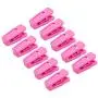JETEHO 30Pcs Plastic Baby Hanger Clips, Slim-line Finger Clips Set for Clothes Hanger or Velvet Hanger (Pink)