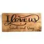 PERSONALIZED I LOVE US, Custom Handcrafted 14 x 7 Wood Sign with Weathered Finish, INCLUDES SAW TOOTH HANGER, WEDDING GIFT, RUSTIC COUNTRY DECOR, BIRTHDAY GIFT, by Heartland Country Decor PERSONALIZED I LOVE US, Custom Handcrafted 14 x 7 Wood Sign with Weathered Finish, INCLUDES SAW TOOTH HANGER, WEDDING GIFT, RUSTIC COUNTRY DECOR, BIRTHDAY GIFT, by Heartland Country Decor