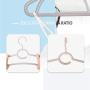SAASNY Plastic Hangers,25 Brown 46cm Plastic All Purpose Clothes Garment Coat Hangers Space Saving with Non-Slip Trouser Bar and Tie Rack Ideal for Home and Shops - Space Saving Solution