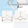 SAASNY Plastic Hangers,10 Brown 46cm Plastic All Purpose Clothes Garment Coat Hangers Space Saving with Non-Slip Trouser Bar and Tie Rack Ideal for Home and Shops - Space Saving Solution