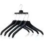 HANGERWORLD 6 Black 8.9inch Plastic Space Saving Closet Travel Multiple Garment Coat Clothes Hangers HANGERWORLD 6 Black 8.9inch Plastic Space Saving Closet Travel Multiple Garment Coat Clothes Hangers