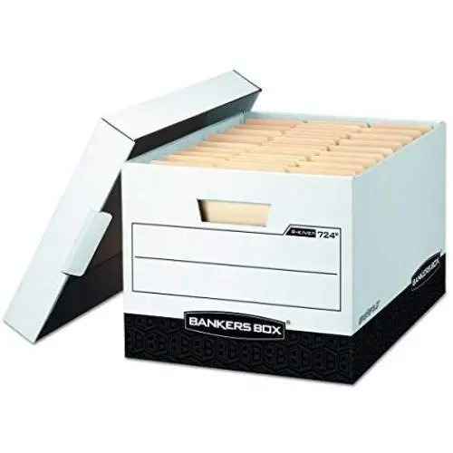 Bankers Boxes R-KIVE Heavy-Duty Storage Boxes, FastFod, Lift-Off Lid, Letter/Legal, Case of 12 (00724) Bankers Boxes R-KIVE Heavy-Duty Storage Boxes, FastFod, Lift-Off Lid, Letter/Legal, Case of 12 (00724)