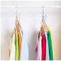 10pcs Random Color Coat Hangers for Clothes Creative Rotating Handle 5-Hole Windproof Hanger Baby Kids Wardrobe Classification Organizer