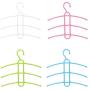 Multi Layers Clothes Hanger Fishbone Type Clothing Towel Storage Rack Closet Wardrobe Space Saver Hanging Rack,Pink,38.5 x 36 cm
