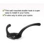 uxcell Robe Hooks Metal Wall Mounted Coat Hat Towel Hooks Clothes Hanger Holder w Screws, Black