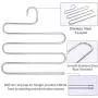 KYCPTNFJ 4 Pack Multi Pants Hangers Rack for Closet Organization,Stainless Steel S-Shape 5 Layer Clothes Hangers for Space Saving Stora KYCPTNFJ 4 Pack Multi Pants Hangers Rack for Closet Organization,Stainless Steel S-Shape 5 Layer Clothes Hangers for Space Saving Stora