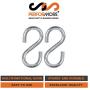 Performore 3 Inch S-Shaped Nickel Hooks Hangers Heavy-Duty Stainless Steel Nickel Hanger Storage Rack for Closet, Work Shop, Bathroom, Garden, House Kitchen (2 Pack)