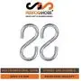 Performore 3 Inch S-Shaped Nickel Hooks Hangers Heavy-Duty Stainless Steel Nickel Hanger Storage Rack for Closet, Work Shop, Bathroom, Garden, House Kitchen (2 Pack)