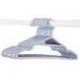 Grey990 5pcs Solid Color Non-Slip Plastic Pants Clothes Hanger Home Groove Drying Rack Blue