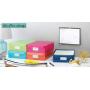 Whitmor Plastic Document Boxes - Assorted Colors (Set of 5)