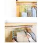 Save Space Cabinet Pants tie Scarf Storage Rack Folding Magic Hangers for Clothes Outdoor Closet 5pcs Random Color