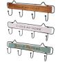 Wall Mounted Clothes Hanger 4 Hooks Hat Key Holder Laundry Coat Rack Hanging Storage Shelf for Home 5pcs Random Color